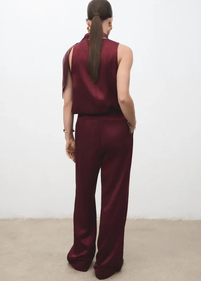 Pantalon large en satin Pantalon large en satin