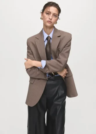 Pantalon large en simili cuir