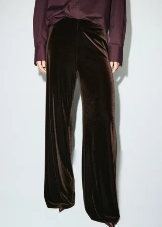 Pantalon large en velours