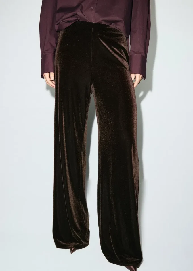 Pantalon large en velours Pantalon large en velours