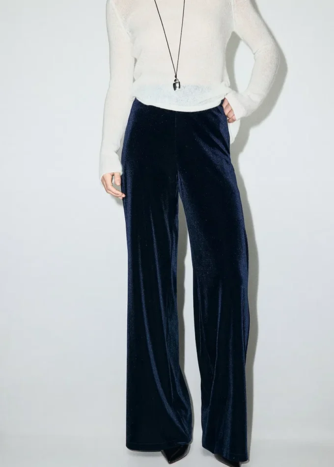 Pantalon large en velours Pantalon large en velours
