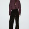 Pantalon large en velours Pantalon large en velours