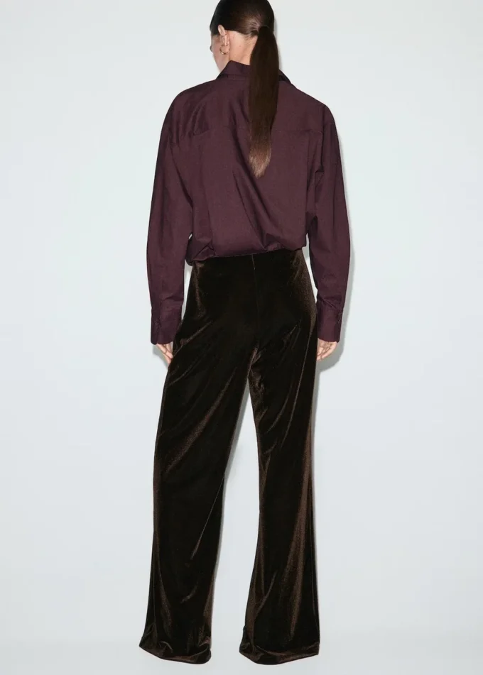 Pantalon large en velours Pantalon large en velours