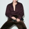 Pantalon large en velours Pantalon large en velours