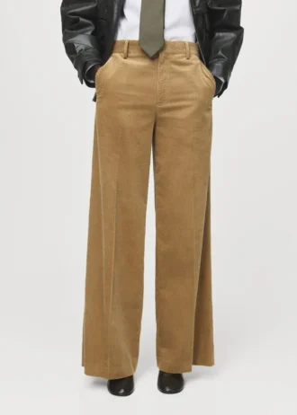 Pantalon large en velours côtelé