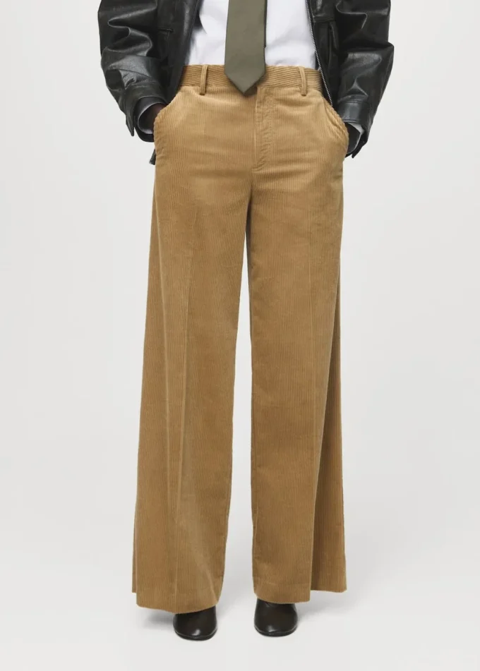 Pantalon large en velours côtelé Pantalon large en velours côtelé