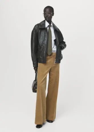 Pantalon large en velours côtelé
