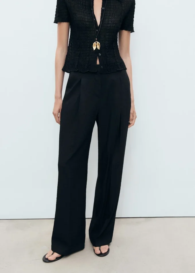 Pantalon large à plis Pantalon large à plis