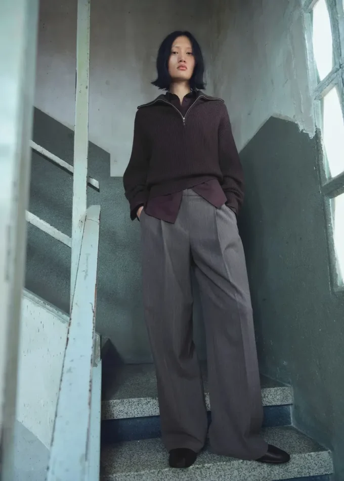 Pantalon large à plis Pantalon large à plis