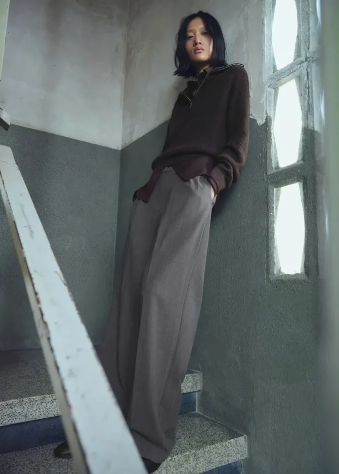 Pantalon large à plis Pantalon large à plis