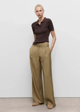 Pantalon paperbag avec ceinture