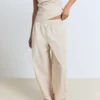 Pantalon paperbag en coton Pantalon paperbag en coton