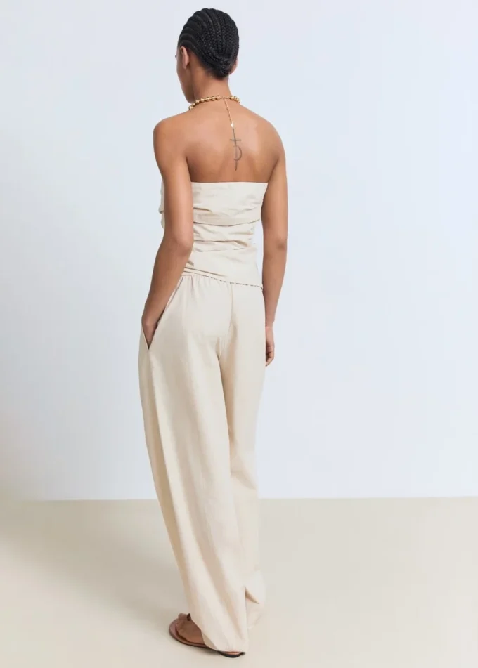 Pantalon paperbag en coton Pantalon paperbag en coton