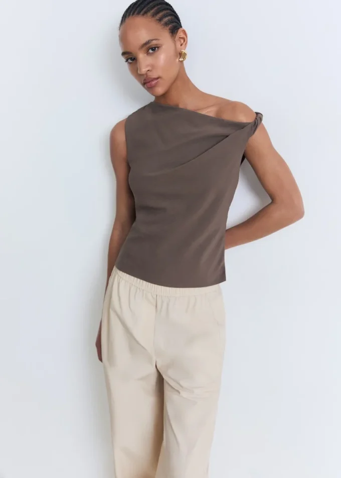 Pantalon paperbag en coton Pantalon paperbag en coton