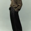 Pantalon à pinces avec fermeture à glissière Pantalon à pinces avec fermeture à glissière