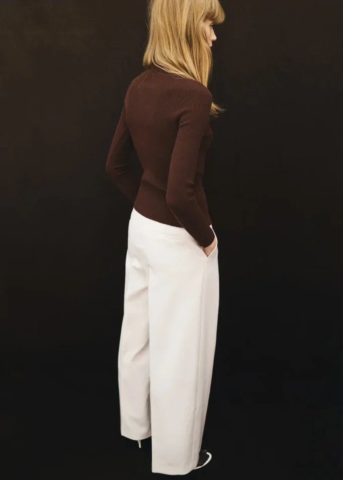 Pantalon à pinces avec fermeture à glissière Pantalon à pinces avec fermeture à glissière