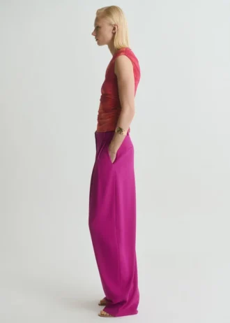 Pantalon à plis