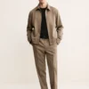 Pantalon plissé 100 % laine vierge Pantalon plissé 100 % laine vierge