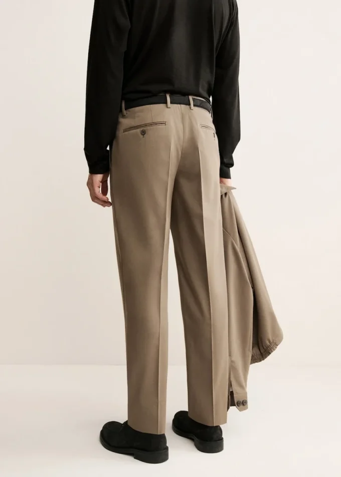 Pantalon plissé 100 % laine vierge Pantalon plissé 100 % laine vierge