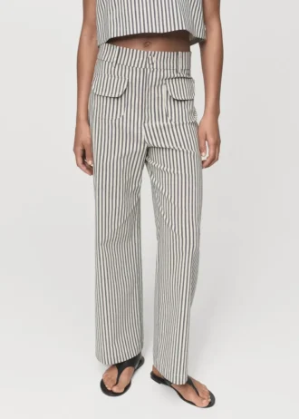 Pantalon rayé avec poches