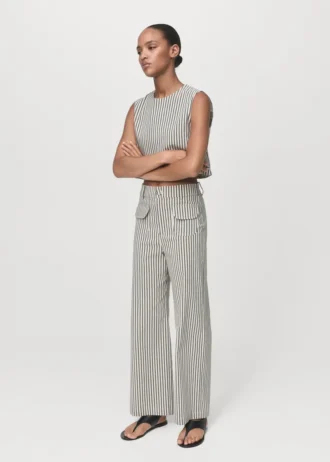 Pantalon rayé avec poches