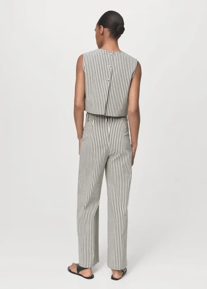 Pantalon rayé avec poches Pantalon rayé avec poches