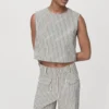Pantalon rayé avec poches Pantalon rayé avec poches