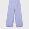 Pantalon rayé en coton