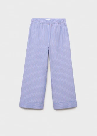 Pantalon rayé en coton