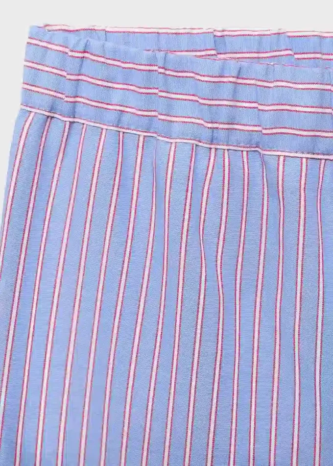 Pantalon rayé en coton