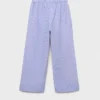 Pantalon rayé en coton