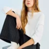 Pantalon rayé en lurex