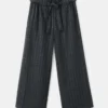 Pantalon rayé en lurex