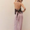 Pantalon rayé en ramie Pantalon rayé en ramie