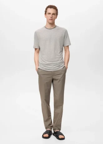 Pantalon slim 100 % coton