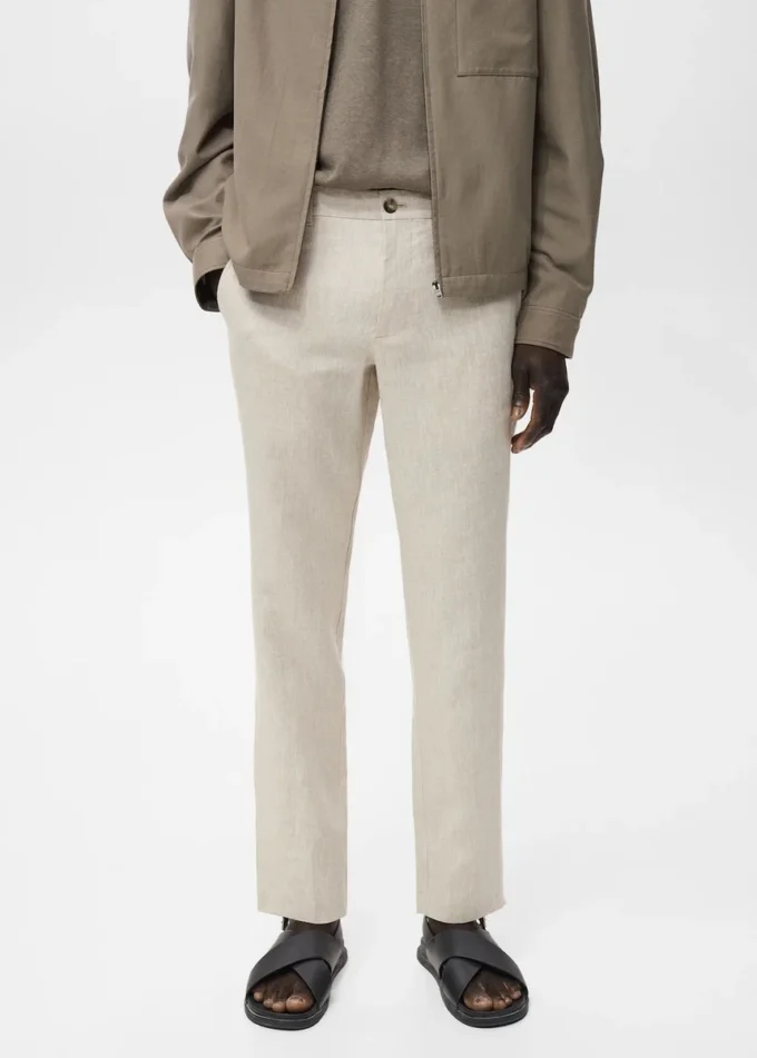 Pantalon slim 100 % lin Pantalon slim 100 % lin