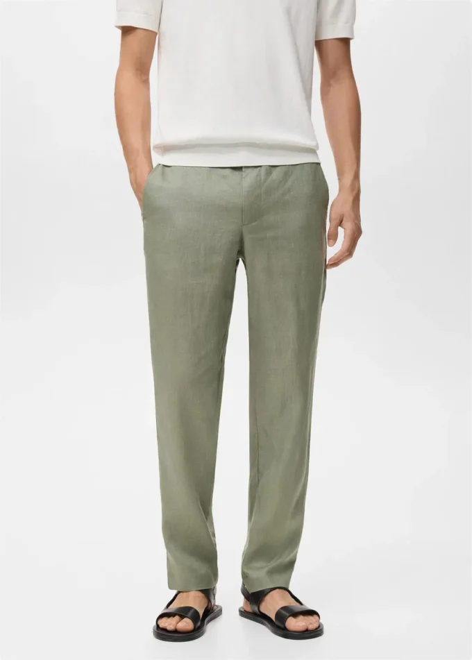 Pantalon slim 100 % lin Pantalon slim 100 % lin