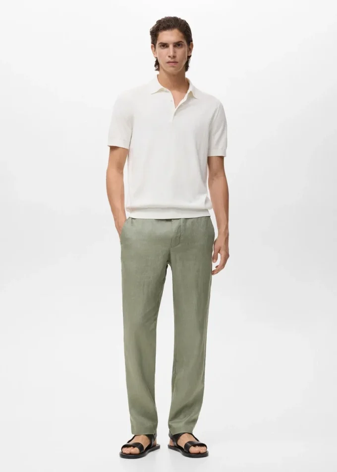 Pantalon slim 100 % lin Pantalon slim 100 % lin