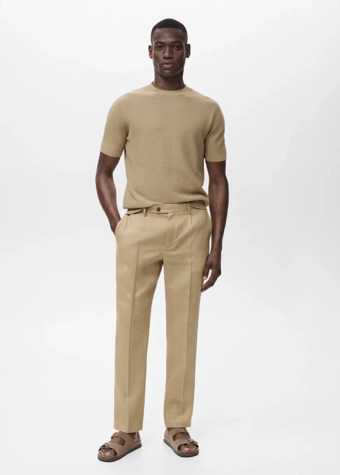 Pantalon slim 100 % lin Pantalon slim 100 % lin