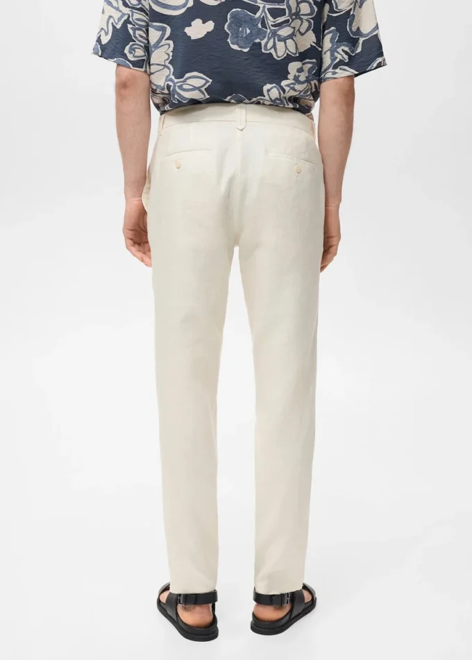 Pantalon slim 100 % lin Pantalon slim 100 % lin