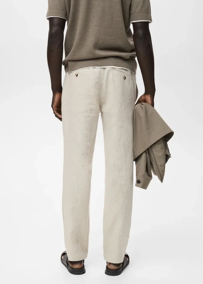 Pantalon slim 100 % lin Pantalon slim 100 % lin