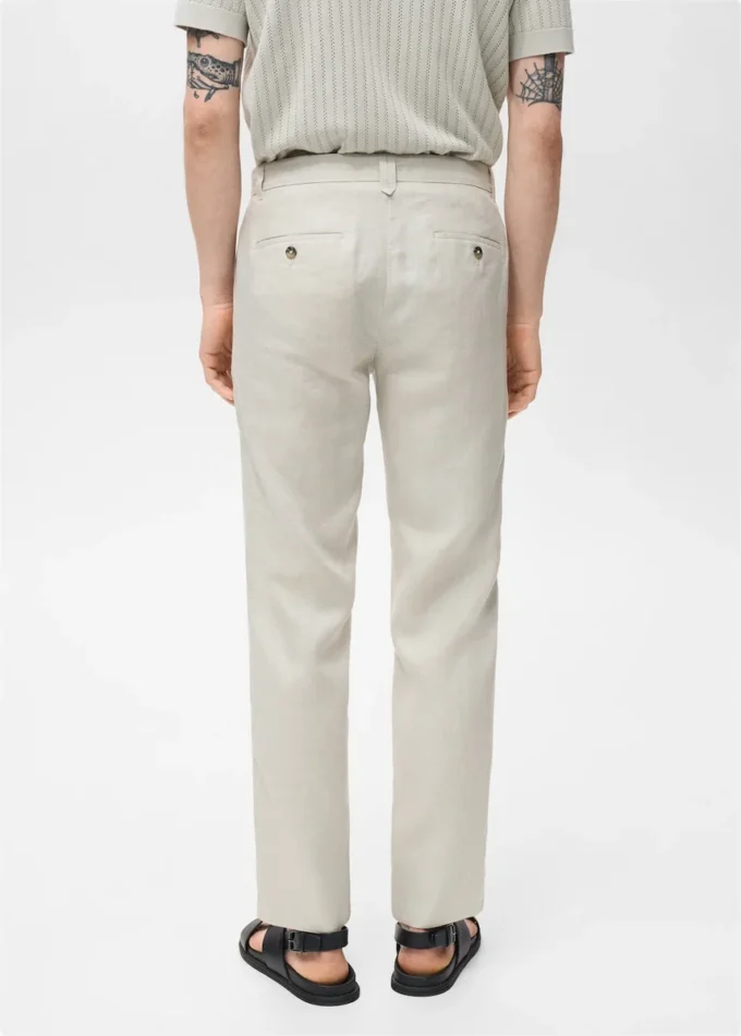 Pantalon slim 100 % lin Pantalon slim 100 % lin