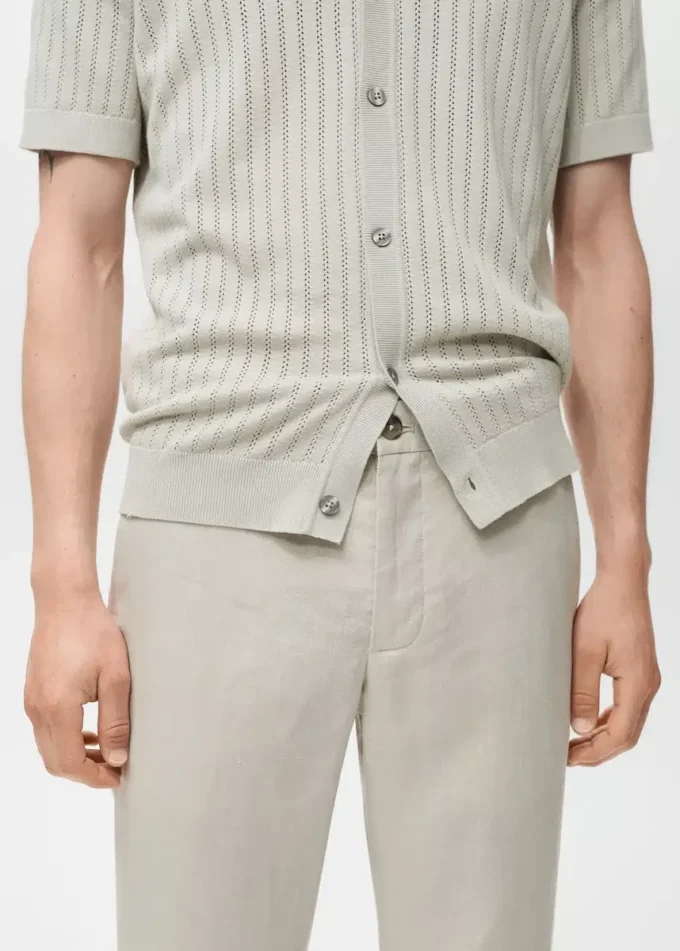 Pantalon slim 100 % lin Pantalon slim 100 % lin