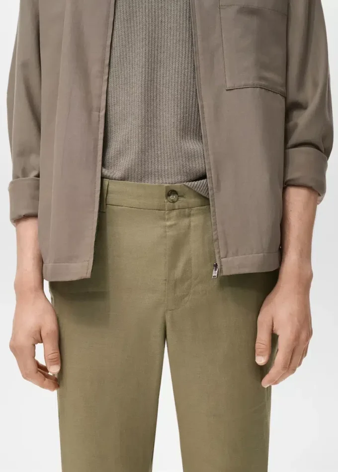 Pantalon slim 100 % lin Pantalon slim 100 % lin