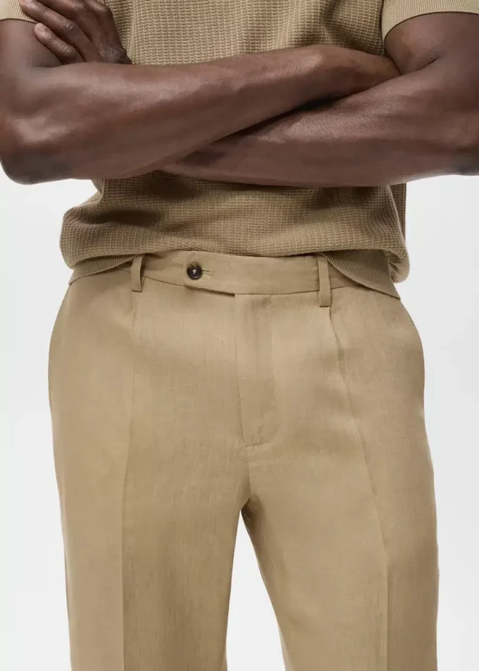 Pantalon slim 100 % lin Pantalon slim 100 % lin