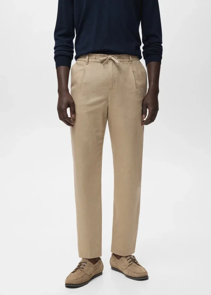 Pantalon slim avec cordon de serrage Pantalon slim avec cordon de serrage