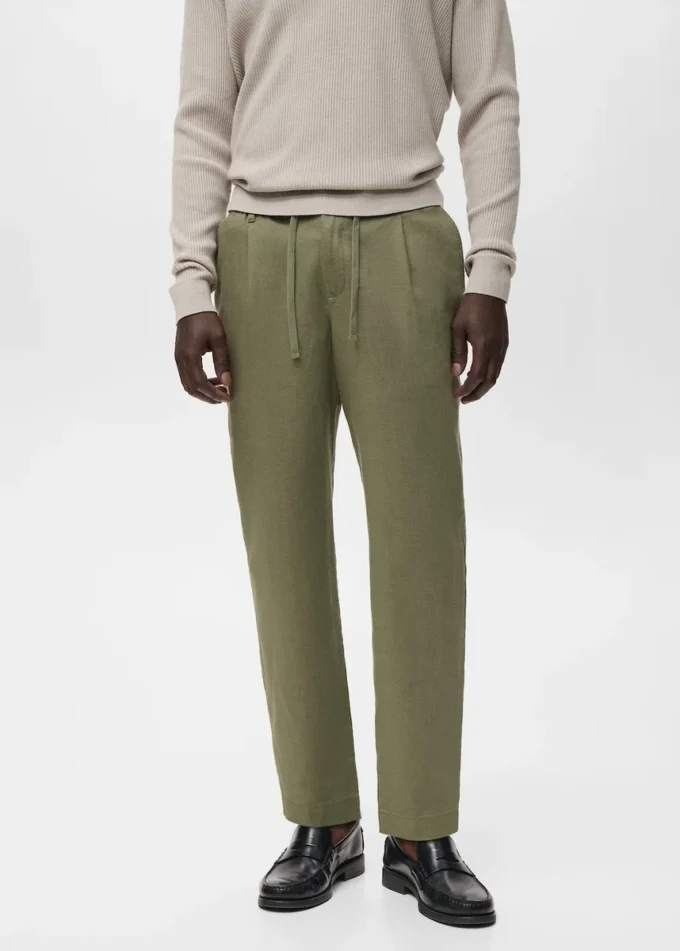 Pantalon slim avec cordon de serrage Pantalon slim avec cordon de serrage