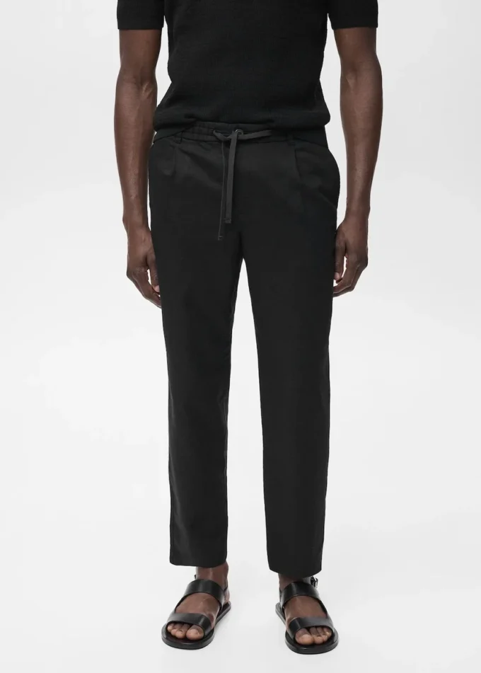 Pantalon slim avec cordon de serrage Pantalon slim avec cordon de serrage
