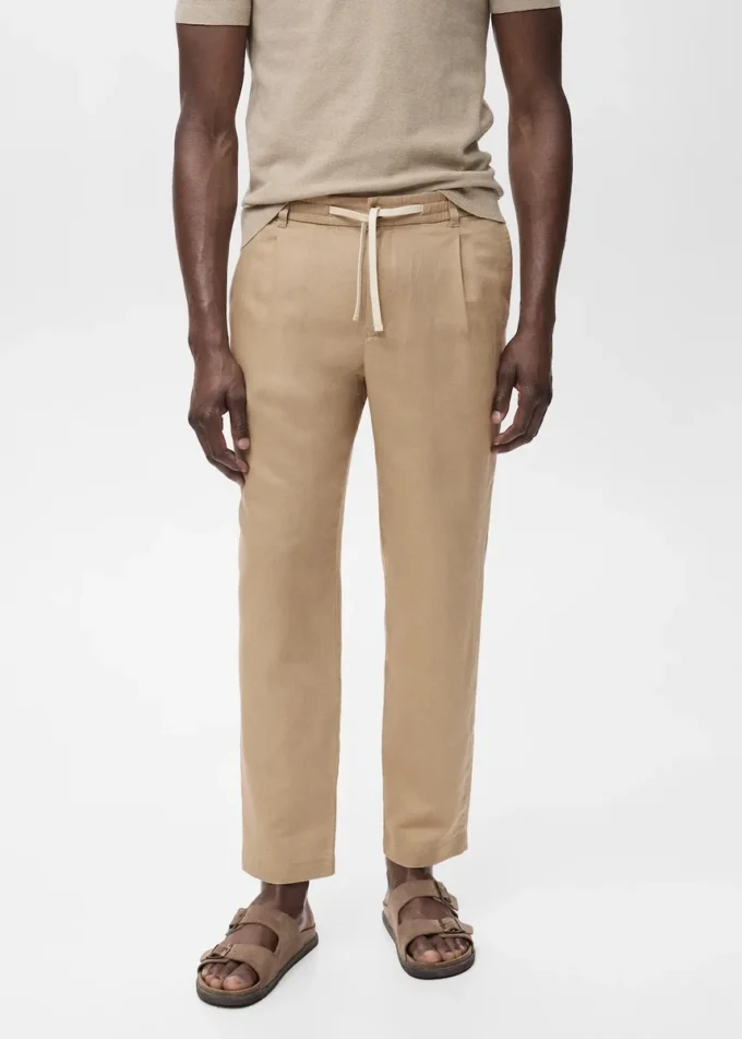 Pantalon slim avec cordon de serrage Pantalon slim avec cordon de serrage
