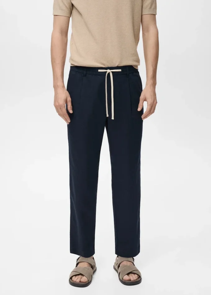 Pantalon slim avec cordon de serrage Pantalon slim avec cordon de serrage